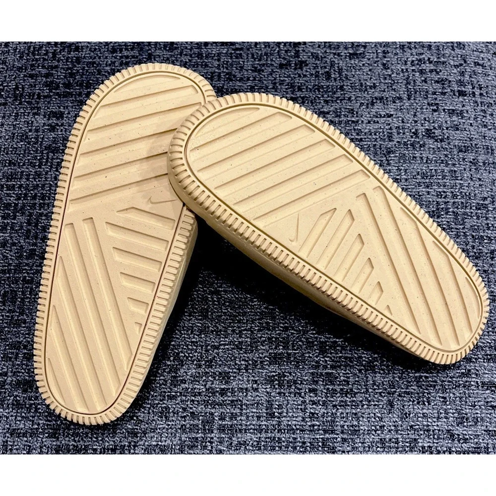 NIKE Calm Slides Sandals Shoes  Sesame Tan Beige Athletic Men's 8 Women's 9 NEW